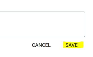 Screenshot of an empty box, with the word Save highlighted in yellow.