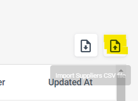 Upload icon highlighted yellow.