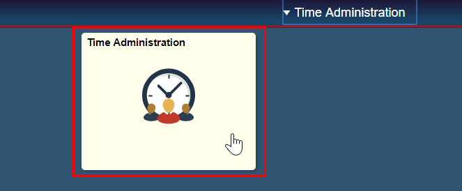 Screenshot of the Time Administration tile
