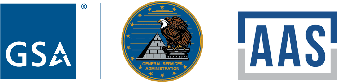GSA logo and seal with AAS logo