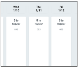 Screenshot of the vertical bar of time