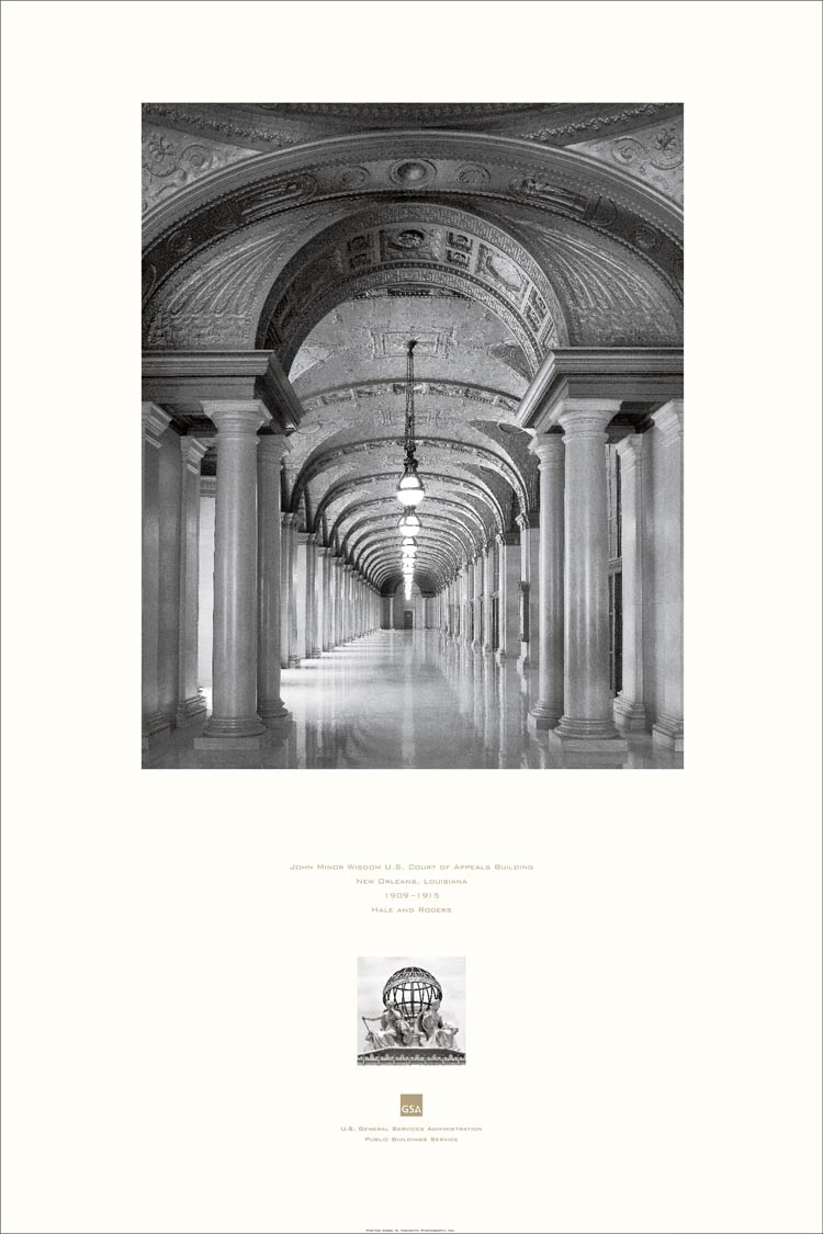 poster of the John Minor Wisdom U.S. Court of Appeals Building, New Orleans, LA