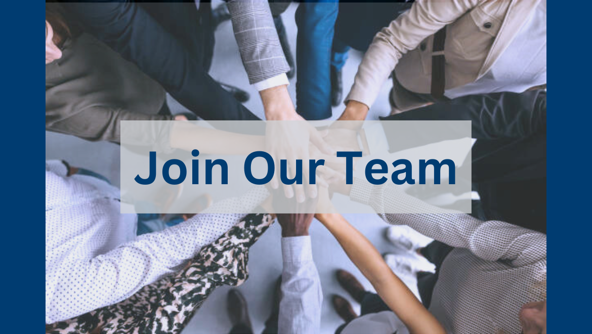 Image with hands with the words join our team