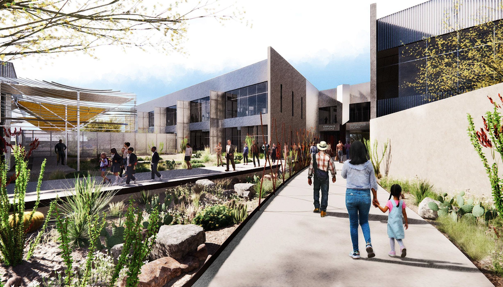 A rendering of the San Luis I LPOE construction project.