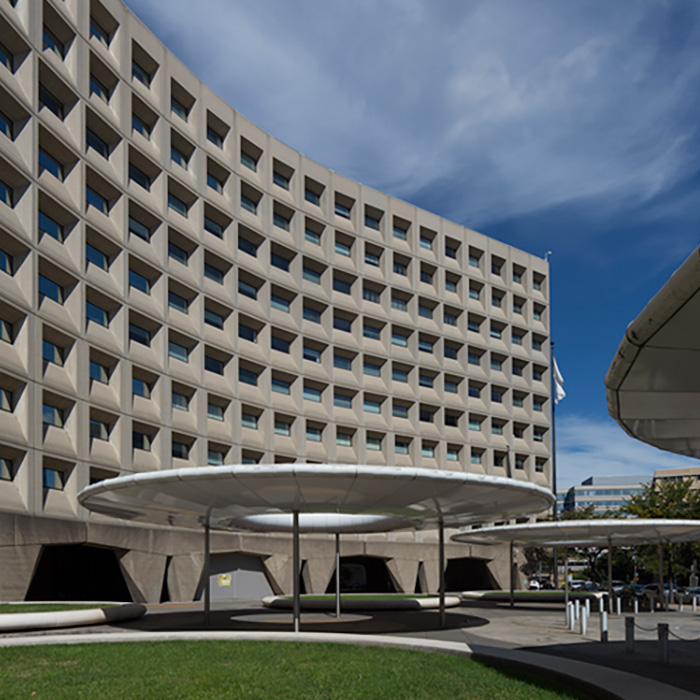 Robert C. Weaver Federal Building, Washington, DC, is an example of Mid-Century Modern style architecture