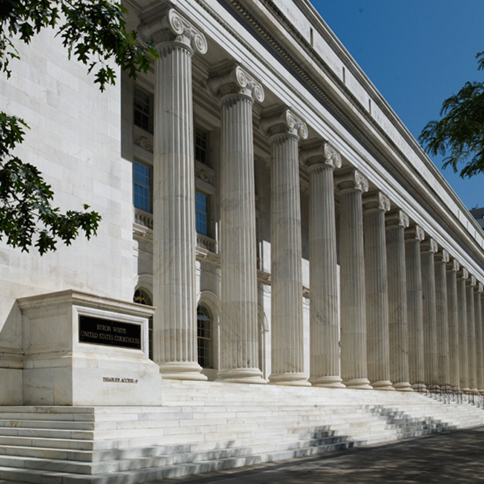 Byron R. White U.S. Courthouse, Denver, CO, is an example of Neoclassicism style architecture