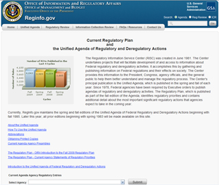 Reginfo Website Snapshot