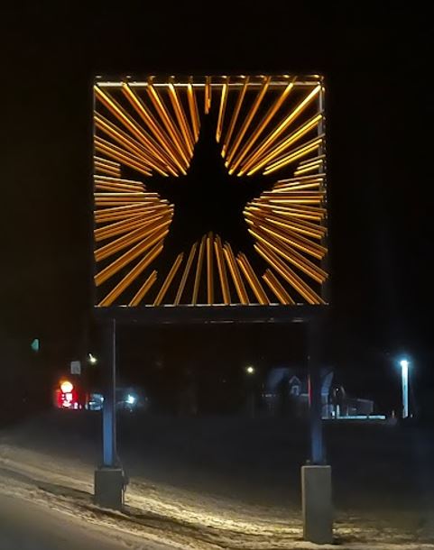 night time image of artwork