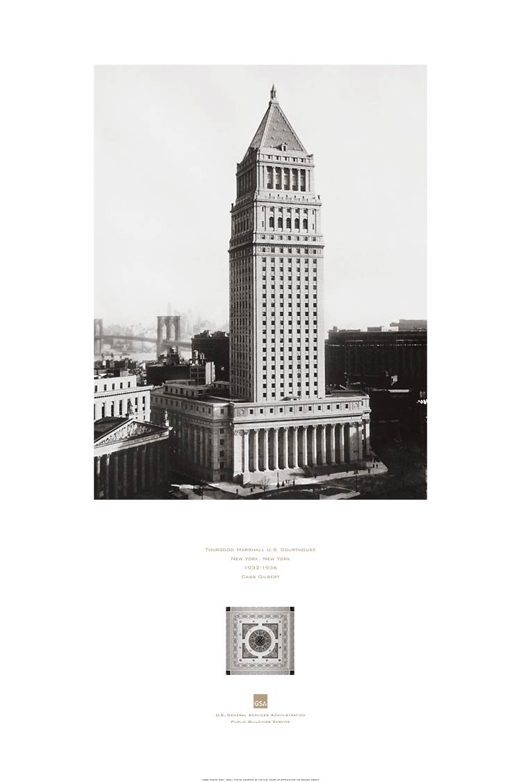 poster of the Thurgood Marshall US Courthouse, New York, NY