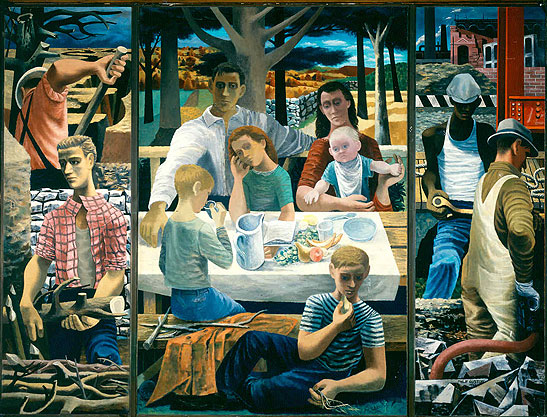 Phillip Guston, Reconstruction and the Wellbeing of the Family, 1943, 