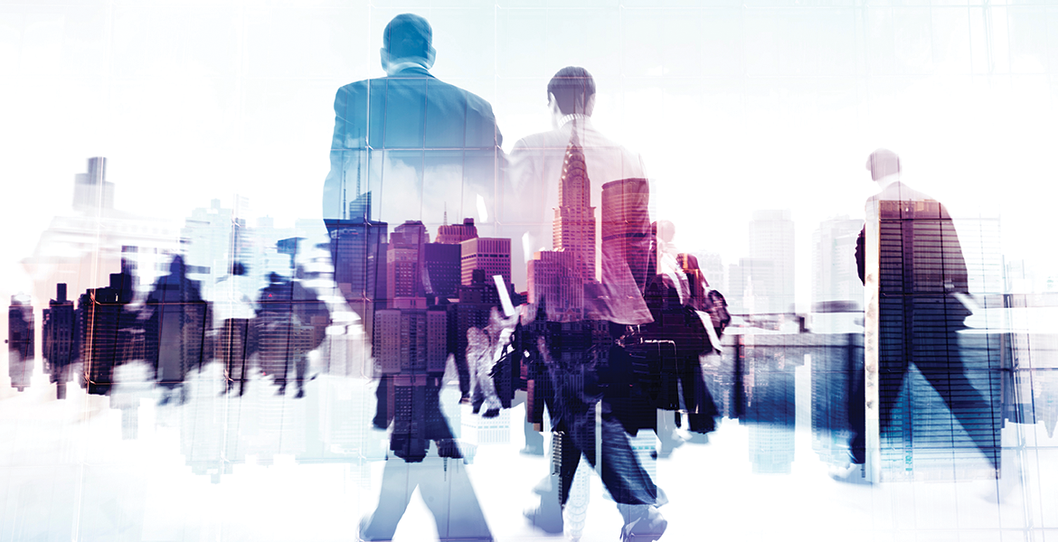 Image of Office Workers in City