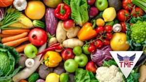 TMF logo with colorful fresh produce