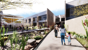 A rendering of the San Luis I LPOE construction project.