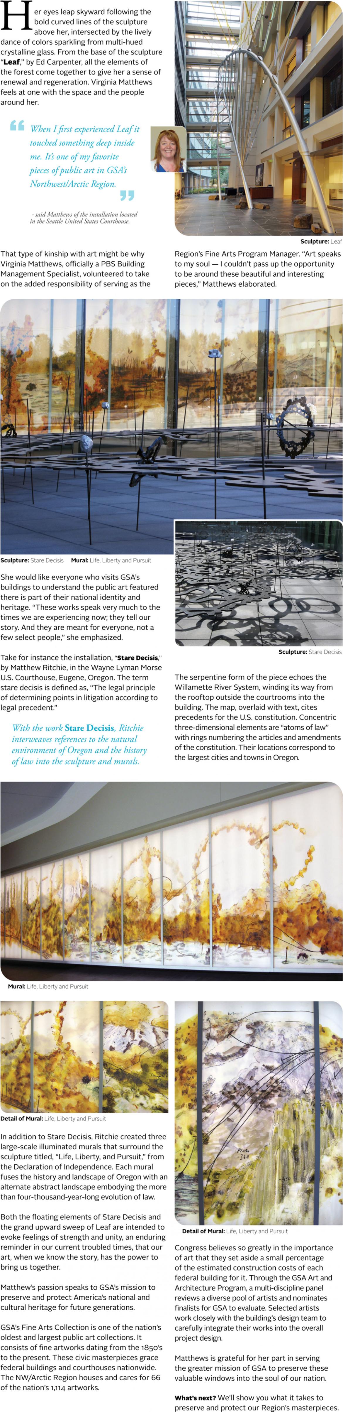 Large page graphic with images and text with title Take a journey to the nation's unlikeliest museums: our federal buildings