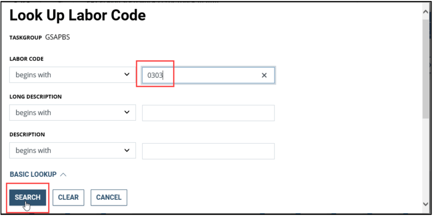 timesheet labor codes