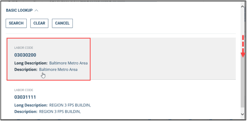 timesheet labor codes