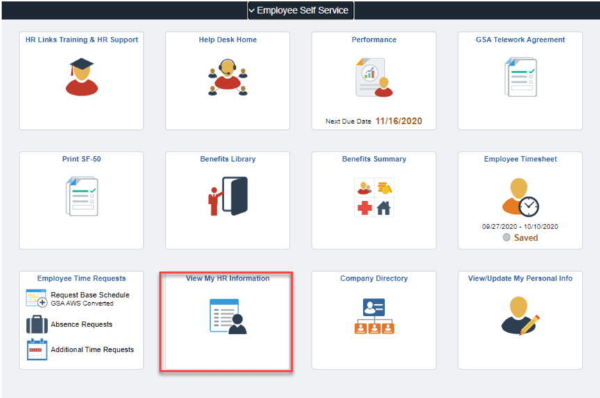 Personnel Information HR Processing Tabs