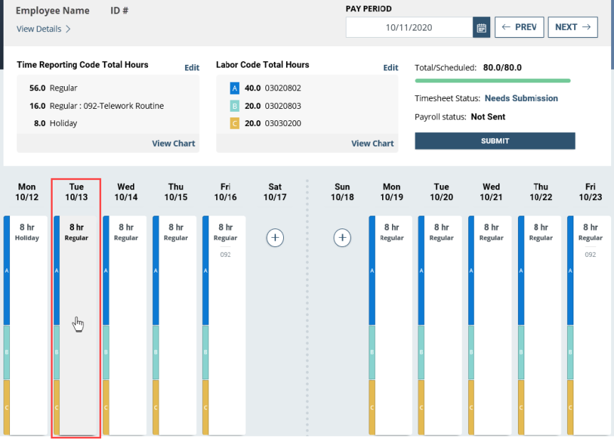 Timeleave - employee edit labor
