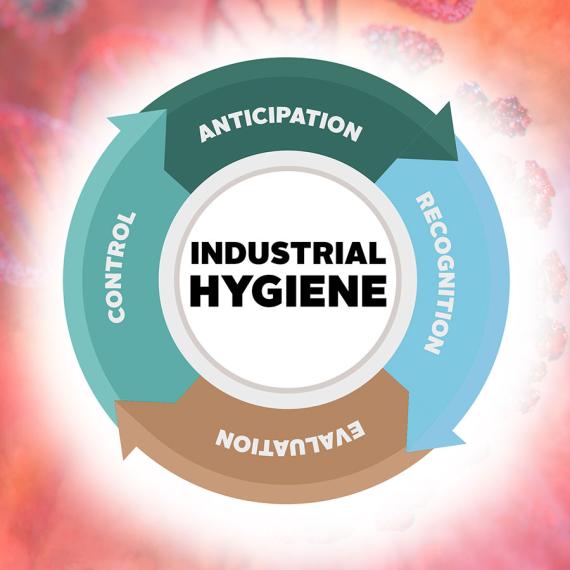 Circle chart with Industrial hygiene in the middle