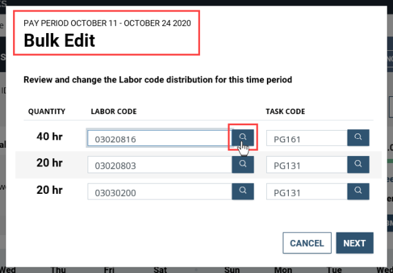 Bulk Edit on Timeleave