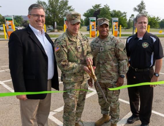 Ceremony at Ft. Knox’s Eisenhower Avenue EV Charging Site
