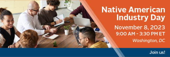 Native American Industry Dat event flyer at GSA