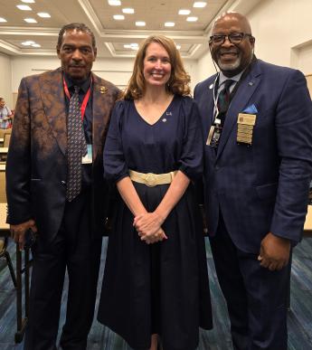 R8 James Foster and Michael Smith with Katy Kale