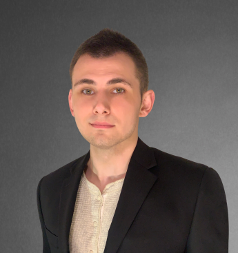 Portrait of Anthony Linville. Wearing business jacket with casual shirt.