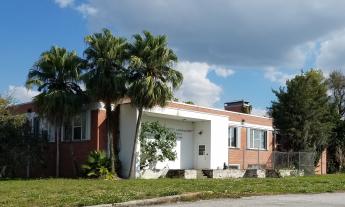 Northwest corner of the building