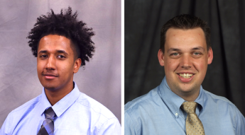 Headshots of Temegsen Wolday and Adam Rankin