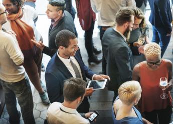 Stock image of a business conference